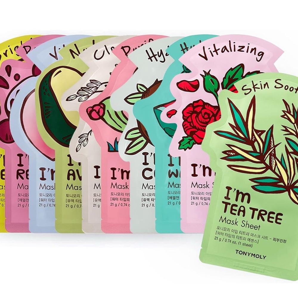 20 TONYMOLY Korean Skin Care Face Mask 20 Sheets (2 Packs Of 10)